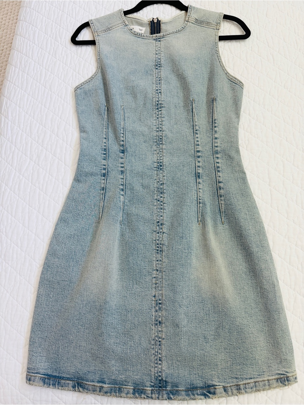 Mango Sleeveless Light Blue Denim Dress